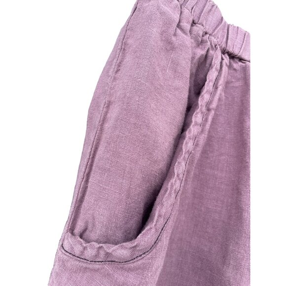 Cynthia Ashby women’s Large L Linen Lavander Pants Lagenlook Art to Wear - Picture 5 of 16